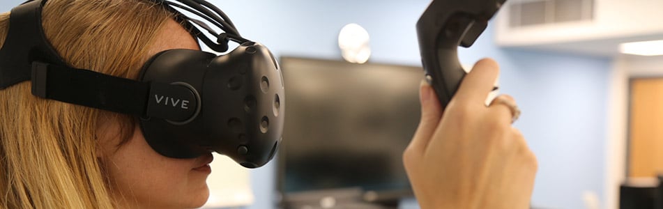 VR goggles being used